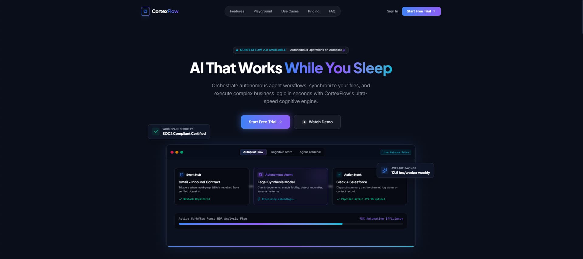 AI SaaS Platform — Landing Page project screenshot