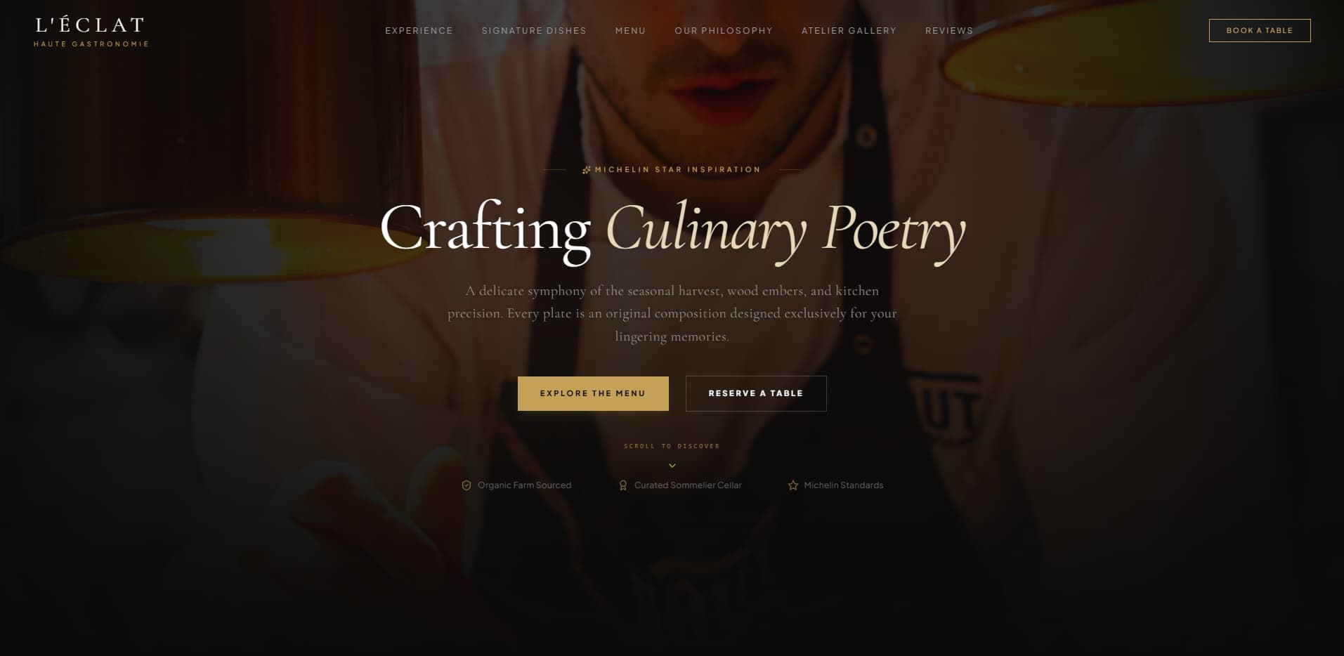 Luxury Restaurant — Restaurant project screenshot